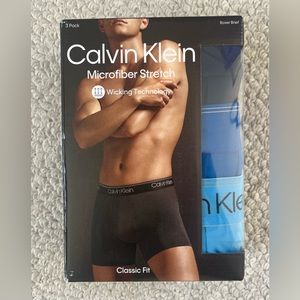 Calvin Klein 3- Pack Microfiber Stretch Wicking Technology Men’s Boxer Briefs